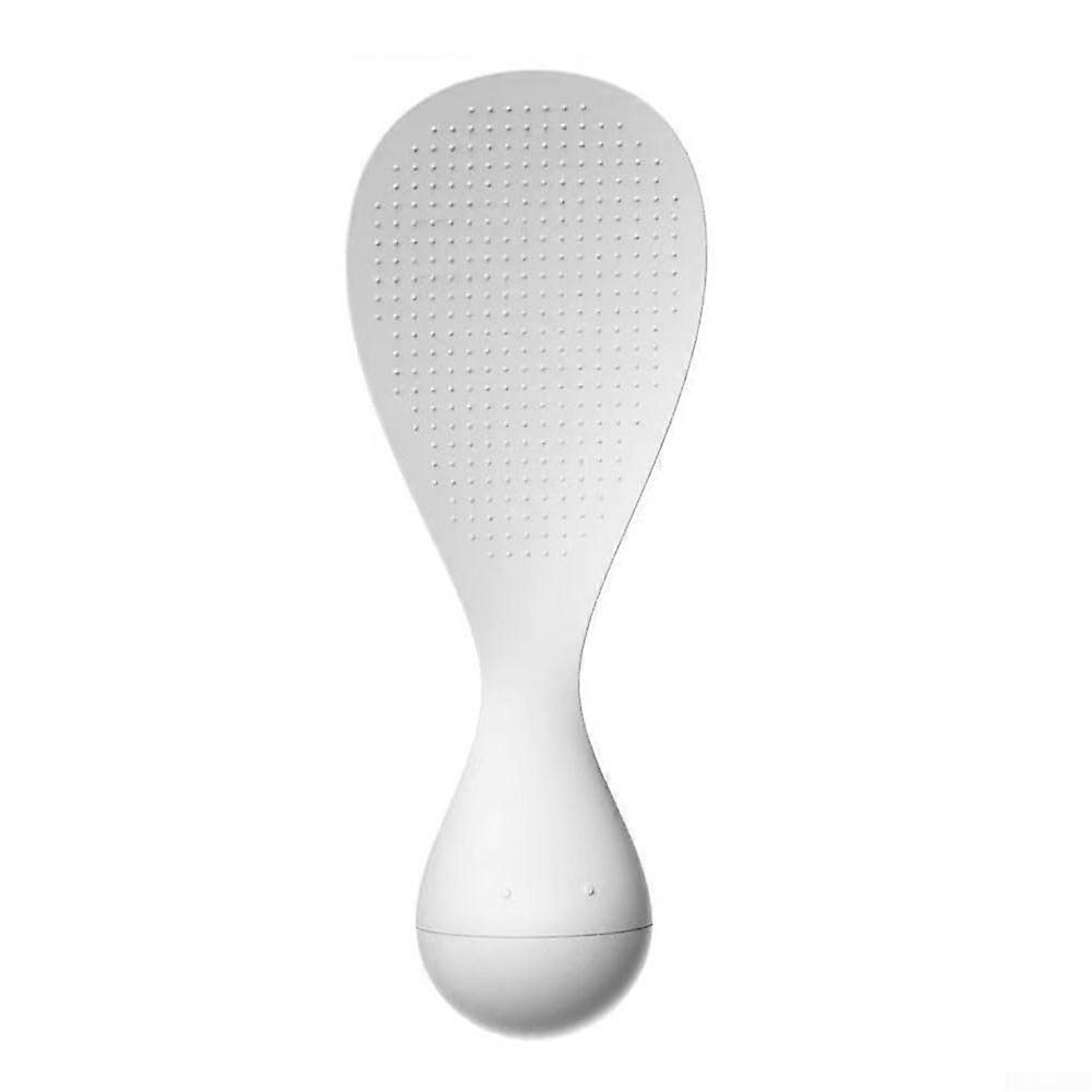 Tumbler Rice Spoon Stand Up Design With Upright Handle PP Material White For Stable Rice Serving