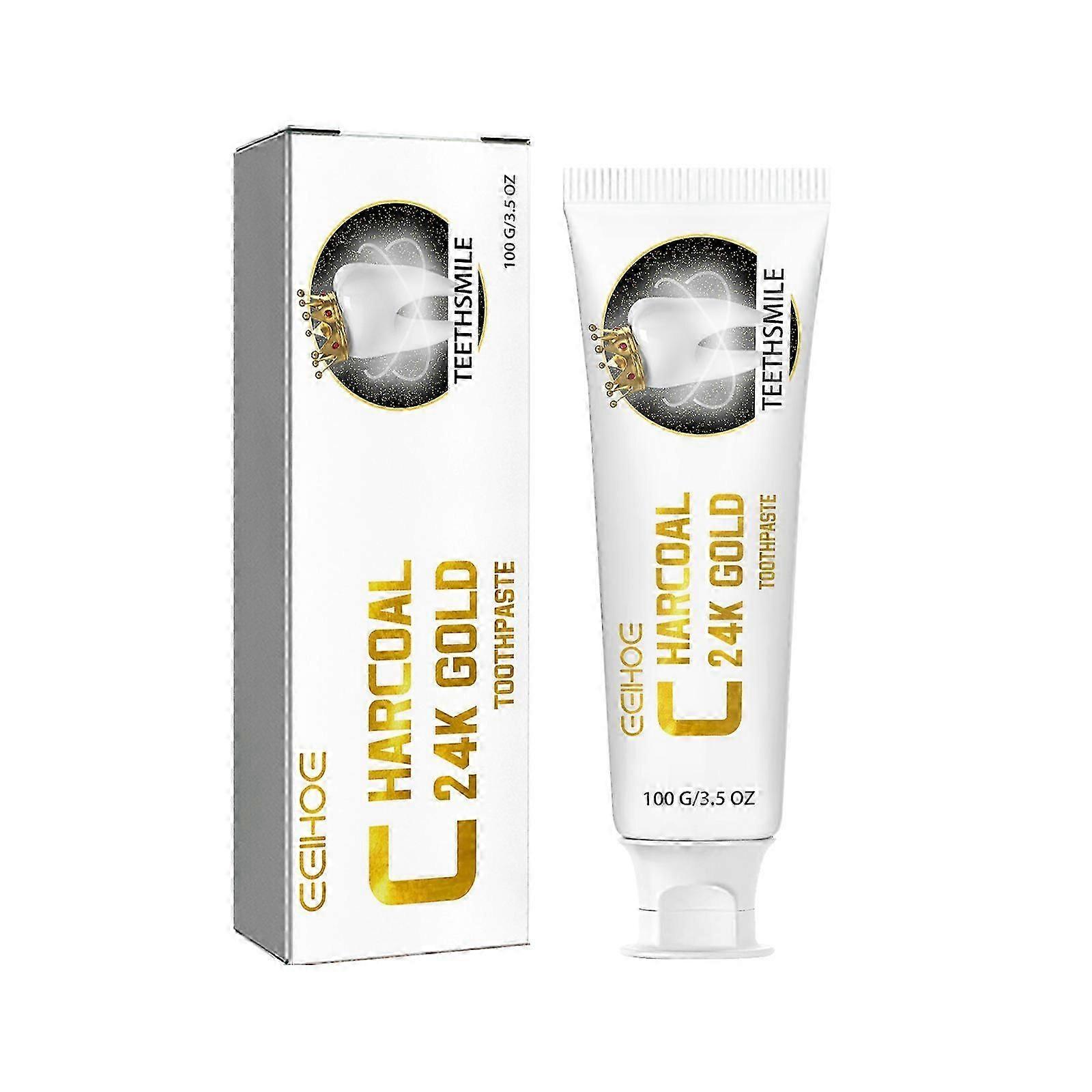EELHOE bamboo charcoal whitening toothpaste deeply cleans tooth stains, yellow teeth, and protects the mouth, freshens breath, and whitens teeth