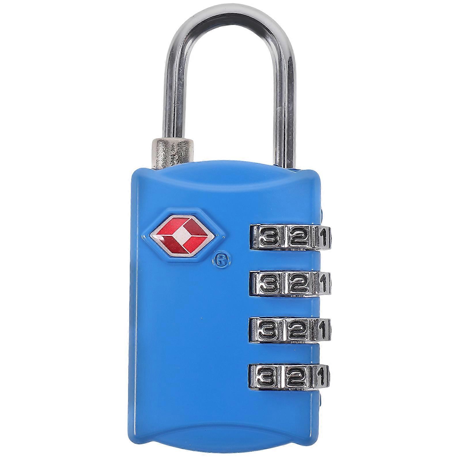 Combination Lock 4 Customs Lock for Security Travel Use Blue