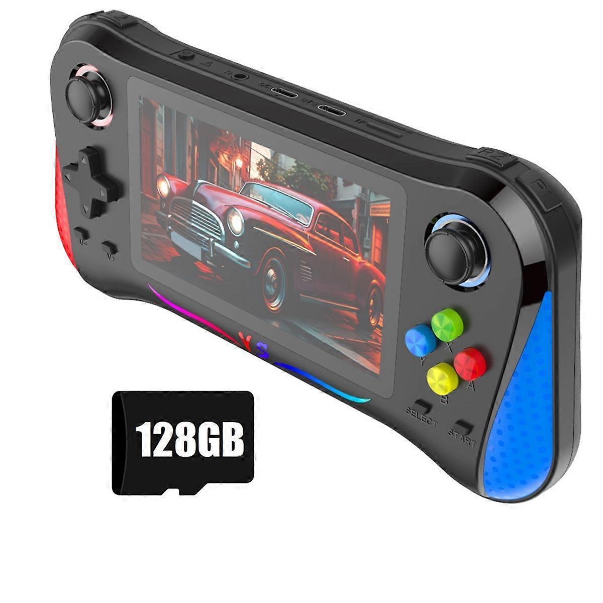 X8M Retro Video Handheld Game Console 128GB 25000+ Games 4.5inch IPS Screen Support Multiple Emulators Black Blue Red