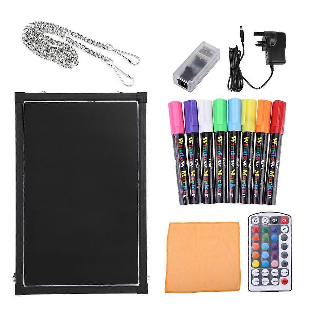 Erasable LED Light Drawing Message Advertizing Sign Writing Board with Highlighter (40x60cm)