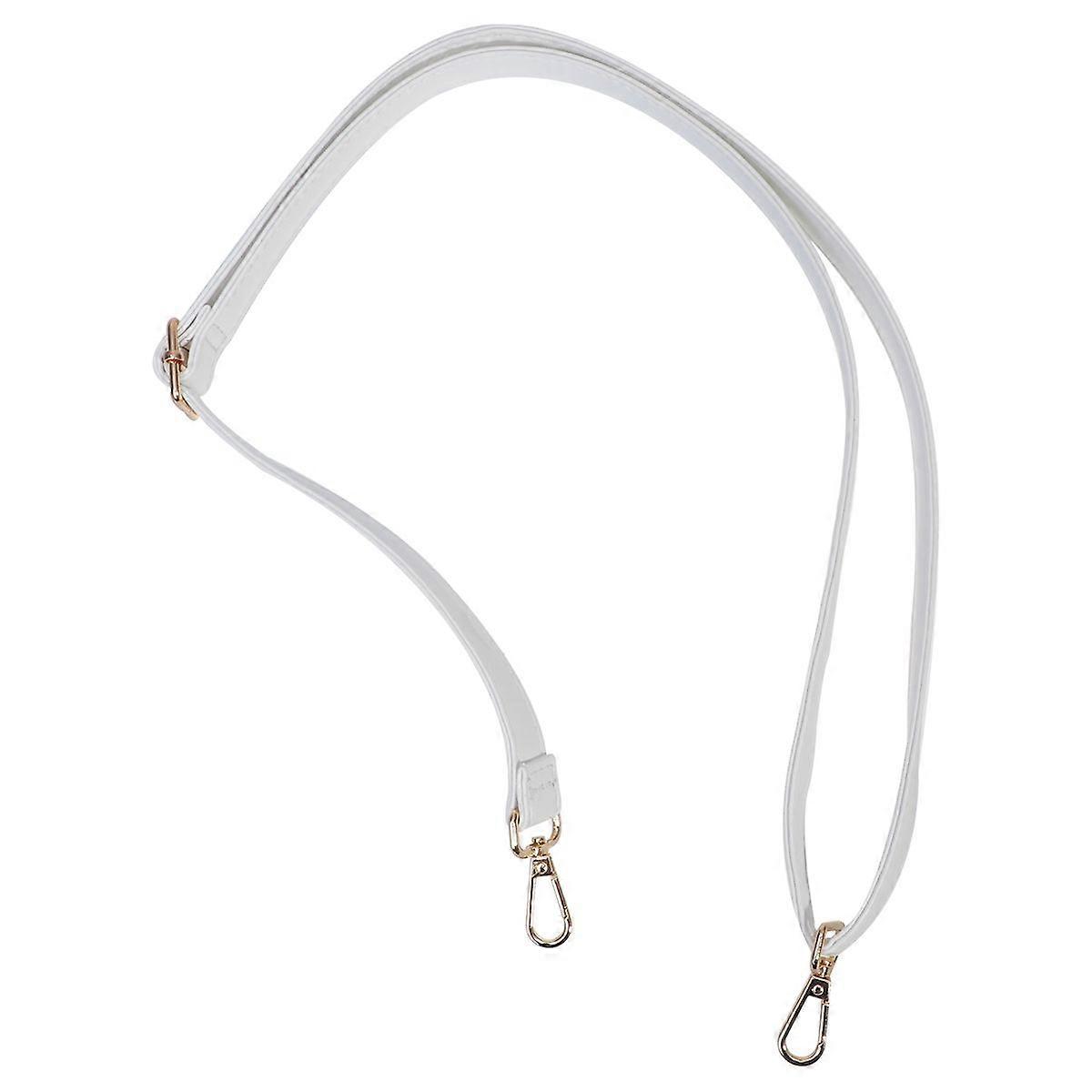 Creative Replacement Shoulder Bag Strap PU Leather Women Bag Strap Bag Accessory (White, 1.3cm Width)
