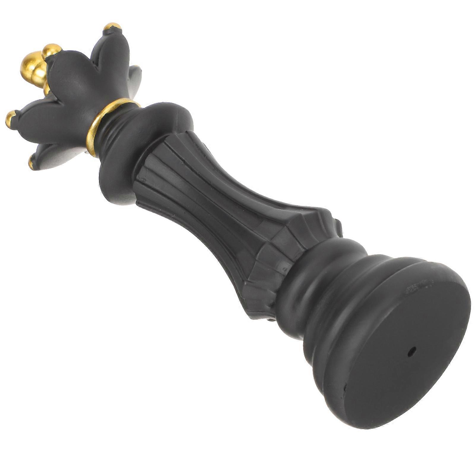 Creative Chess Decor Desktop Resin Chess for Office 2Pcs Black Set