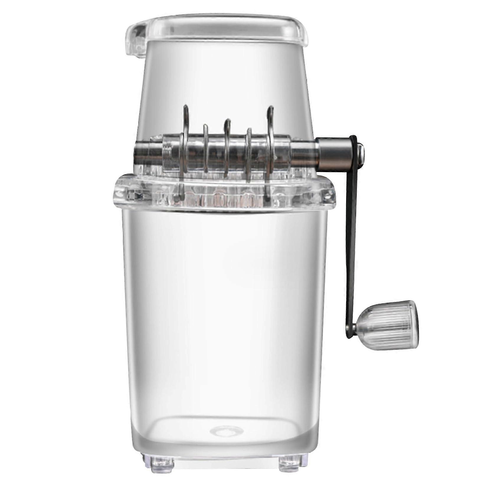 Ice Crusher Manual Ice Grinder Ice Shaver Hand Cranked Slushie Machine Non Slip Handle Openable Lid Crushed Ice Maker