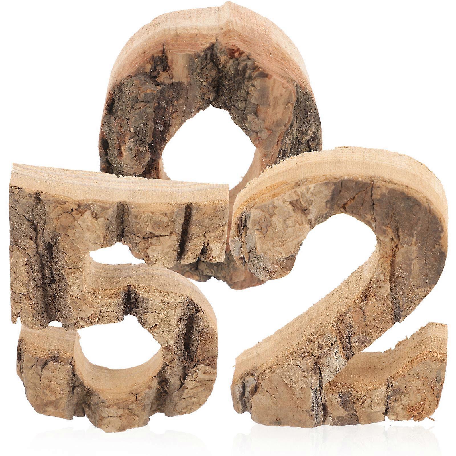 Retro Wooden Numbers Signs For Wall Decoration In Coffee Shop And Home 10X6.5cm Multi Color 5 Sets