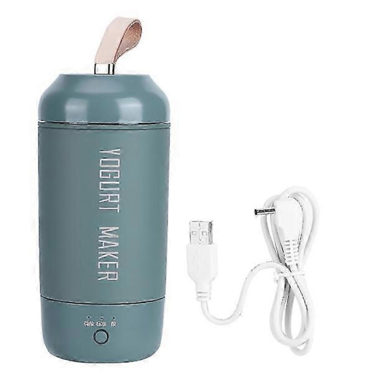 Multifunction Fully Automatic Mini Portable Yogurt Maker USB Rechargeable Yogurt Machine (Green)