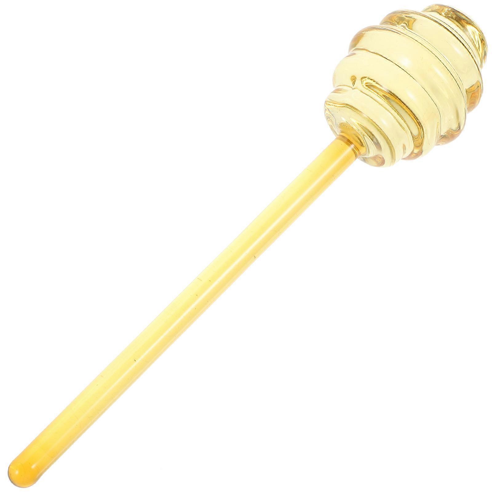 Household Honey Rod 4Pcs Spiral Design Jam Stirring Stick For Small Restaurant Practical Colorful Yellow Serving