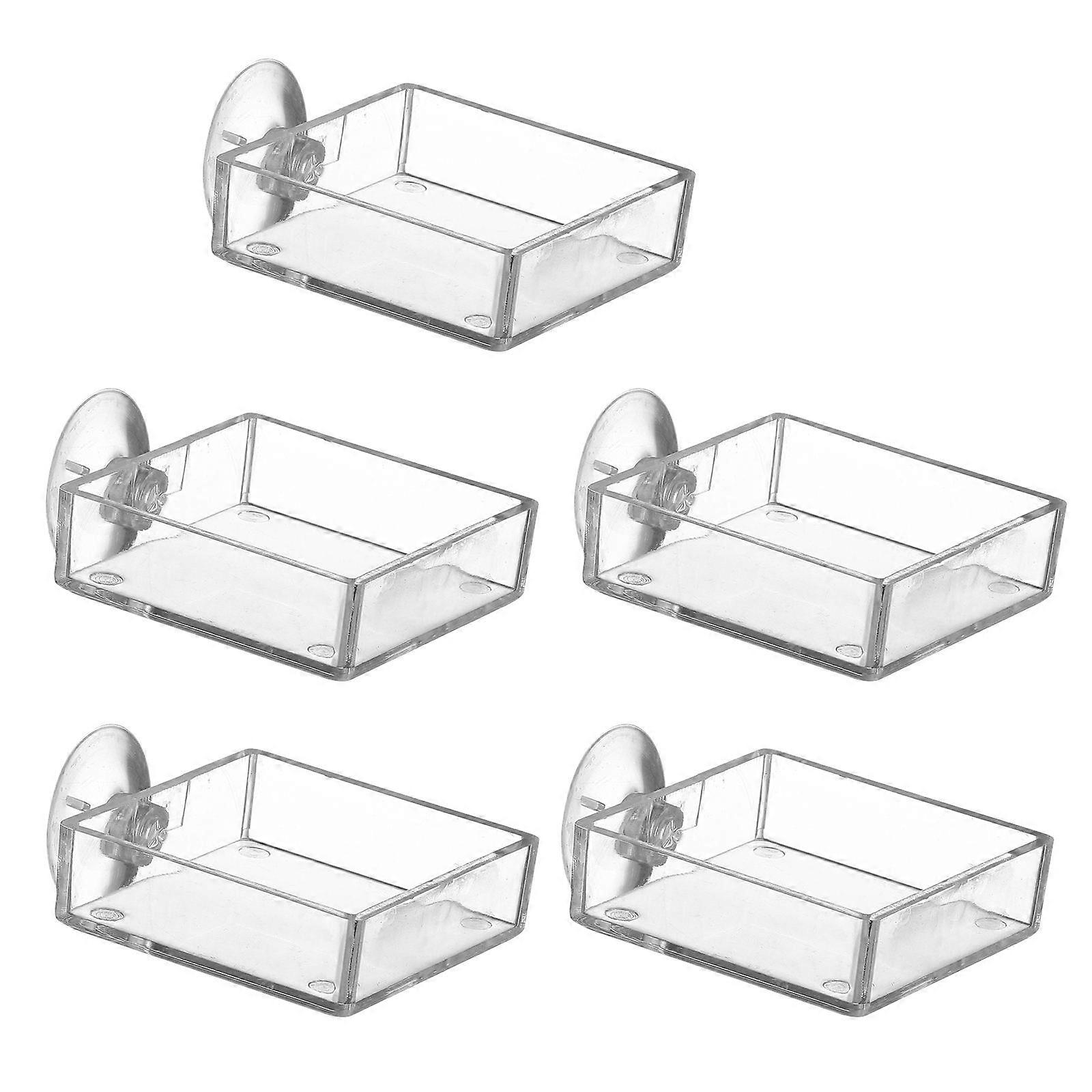 Shrimp Feeder Bowl for Feeding 10Pcs Transparent Fish Tank Feeder