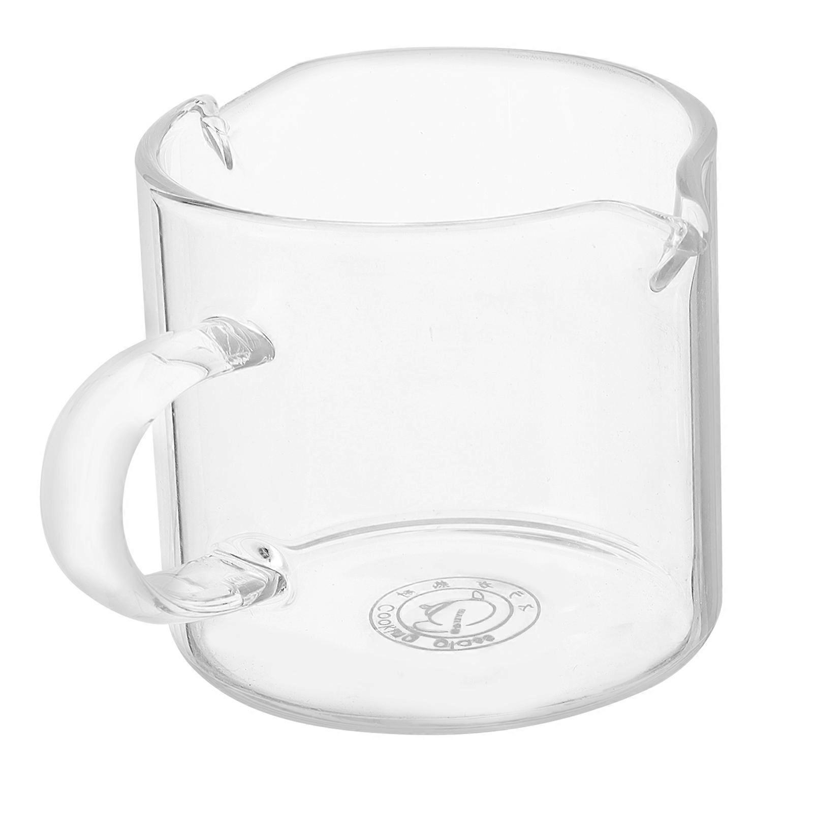 Dessert Cup Glass with Handle for Serving 3Pcs Coffee Cups