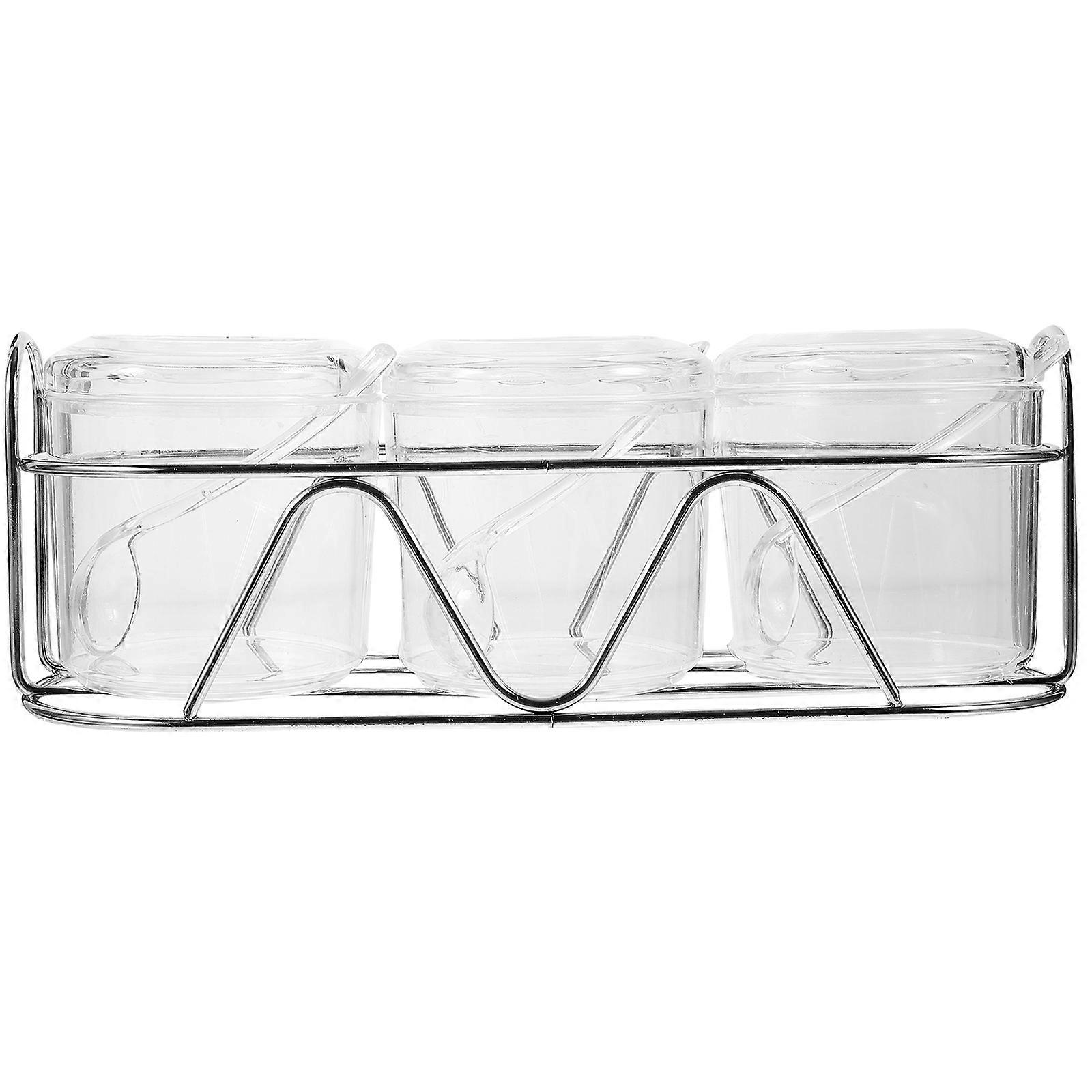 Iron Material Seasoning Box With Lid For Kitchen Use In Cooking 1Set