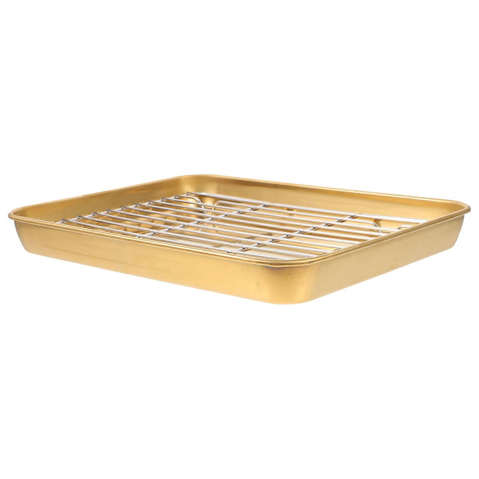 Rectangular Stainless Steel Baking Tray With Cooling Function For Kitchen Gadgets 10.22x7.86in 2Set