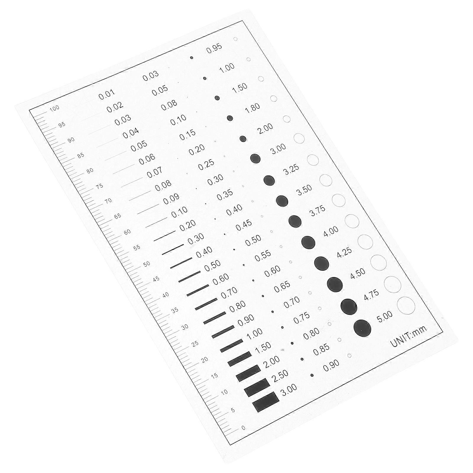Line Defect Measuring Ruler High Precision Tool 2Pcs for Accurate Defect Measurement