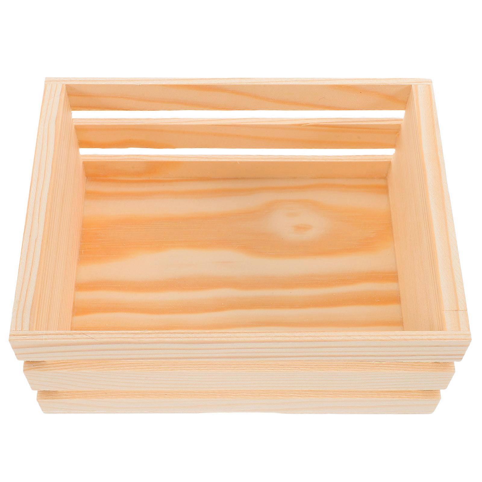 Wooden Storage Box for Multifunction Use 5Pcs Desktop Basket Organizer