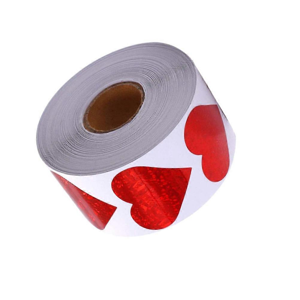 Romantic Heart Stickers 1 Roll Simple Decorative Decal For Themed Parties Charming Copper Paper Easy Peel Off
