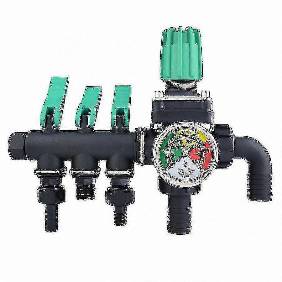 3-Way Water Splitter for Agricultural Sprayers with Shut-Off Valve Control