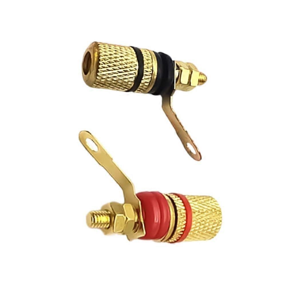 4mm Binding Post Banana Plug Speaker Terminal Gold Plated Easy Installation Connection Clamp