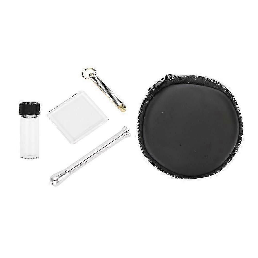5-delige tabak Tool Kits Draagbare rooklepel glazen fles rookset met opbergdoos