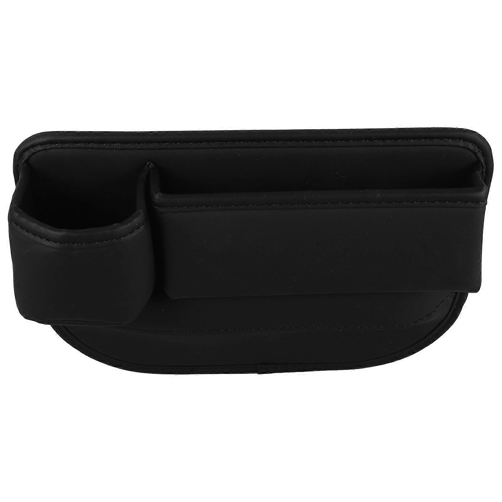 Multi-functional Car Gap Filler 2Pcs Storage Organizer For Center Console Black Color Perfect For Car Seat Space Utilization
