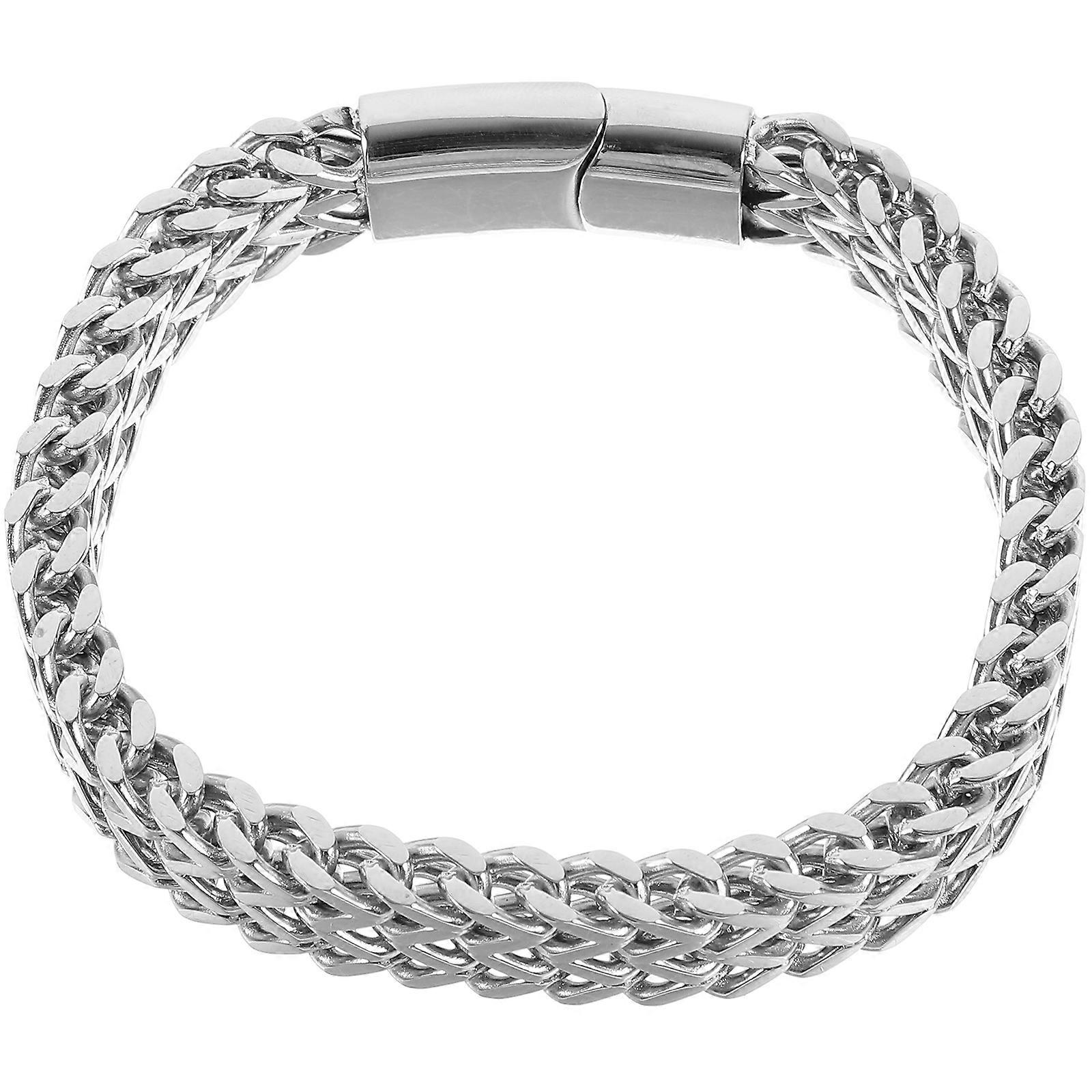 Stainless Steel Punk Bangle for Decor 2Pcs Openable Personality Bracelet