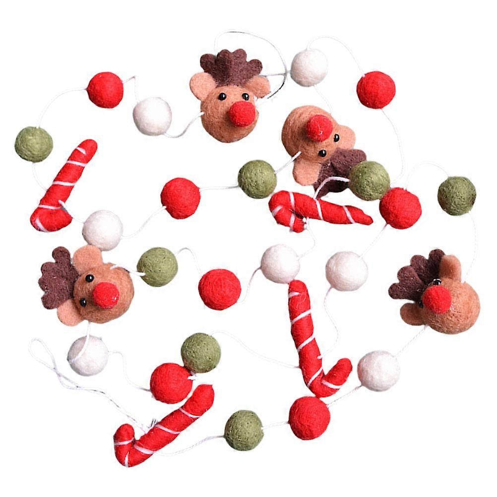 Christmas Ornament Wool Felt Tree Hanging Ornament for Decor 2 Strings
