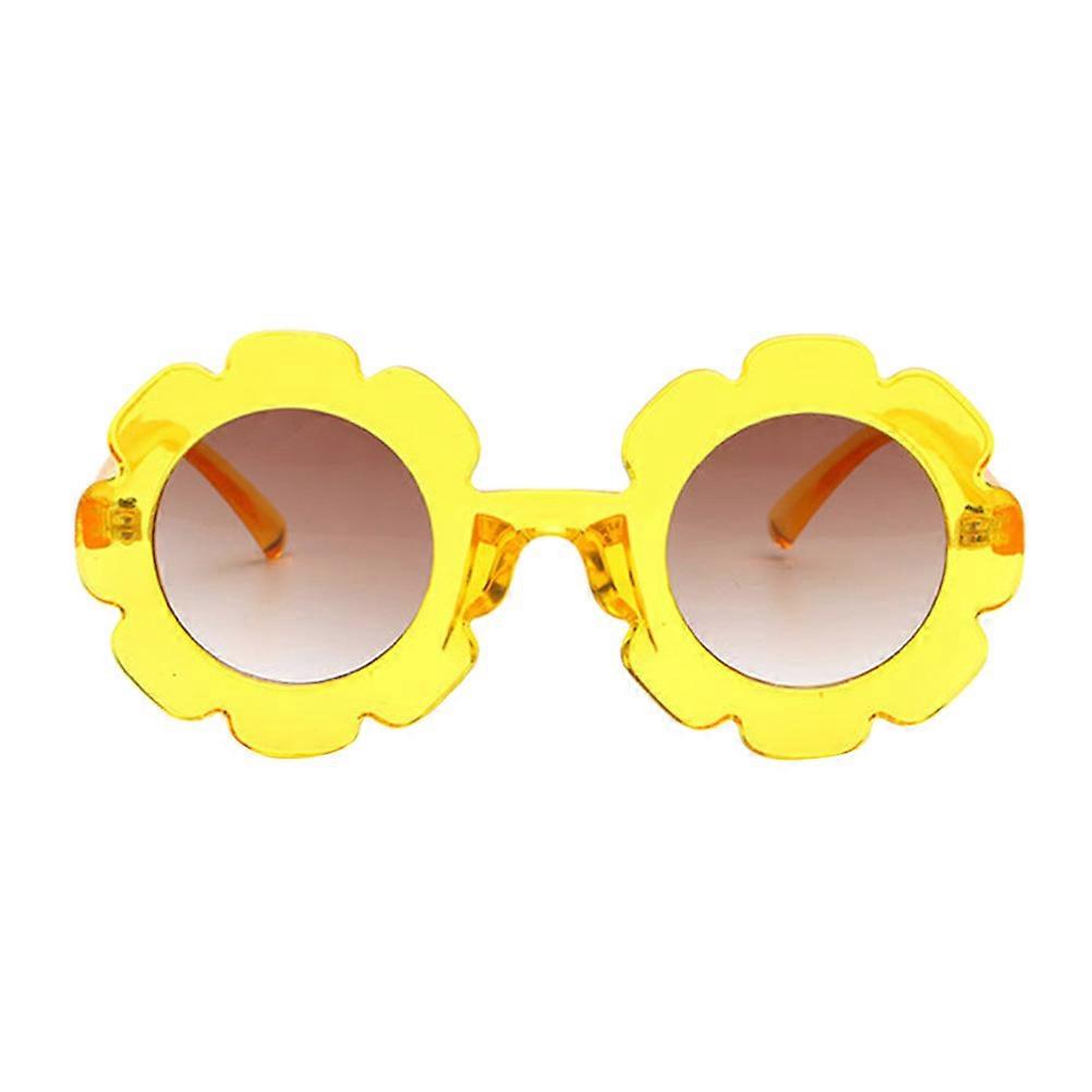 Sunflower Transparent Frame Sunglasses for Children 2Pcs for Decoration