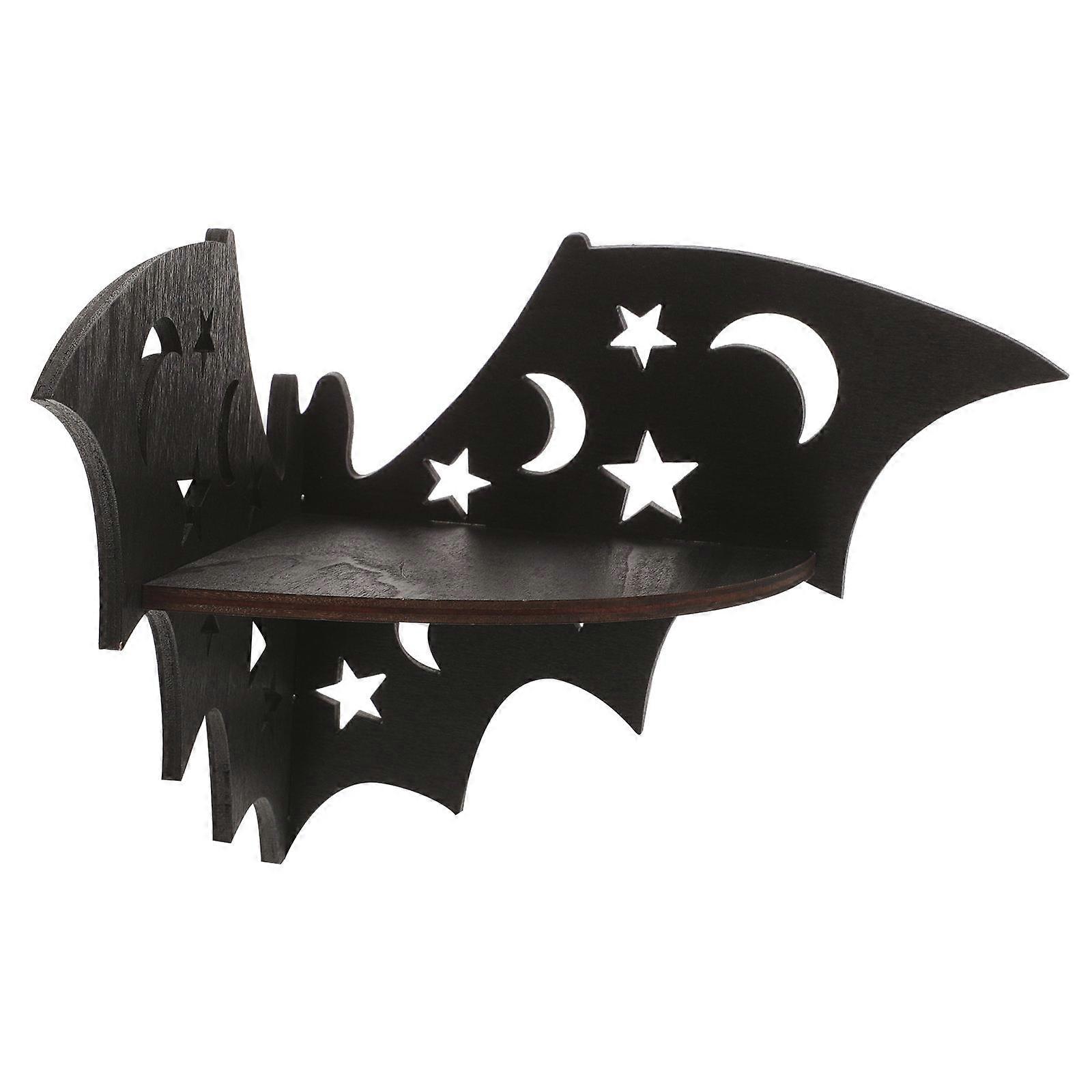 Bat Corner Shelf Wood Floating Wall Shelf 3Pcs for Crystal Display