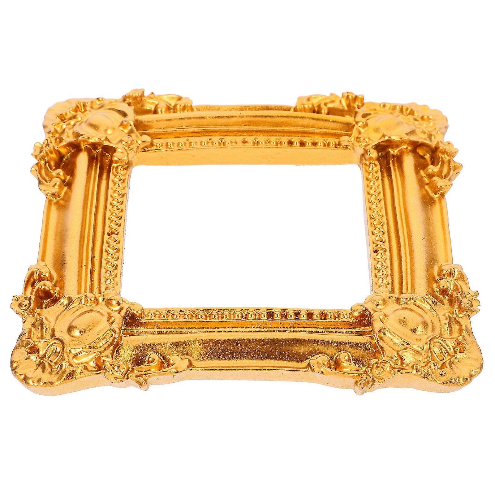 European Retro Ornate Frame Gold Resin Photo Frame for Photos 2Pcs
