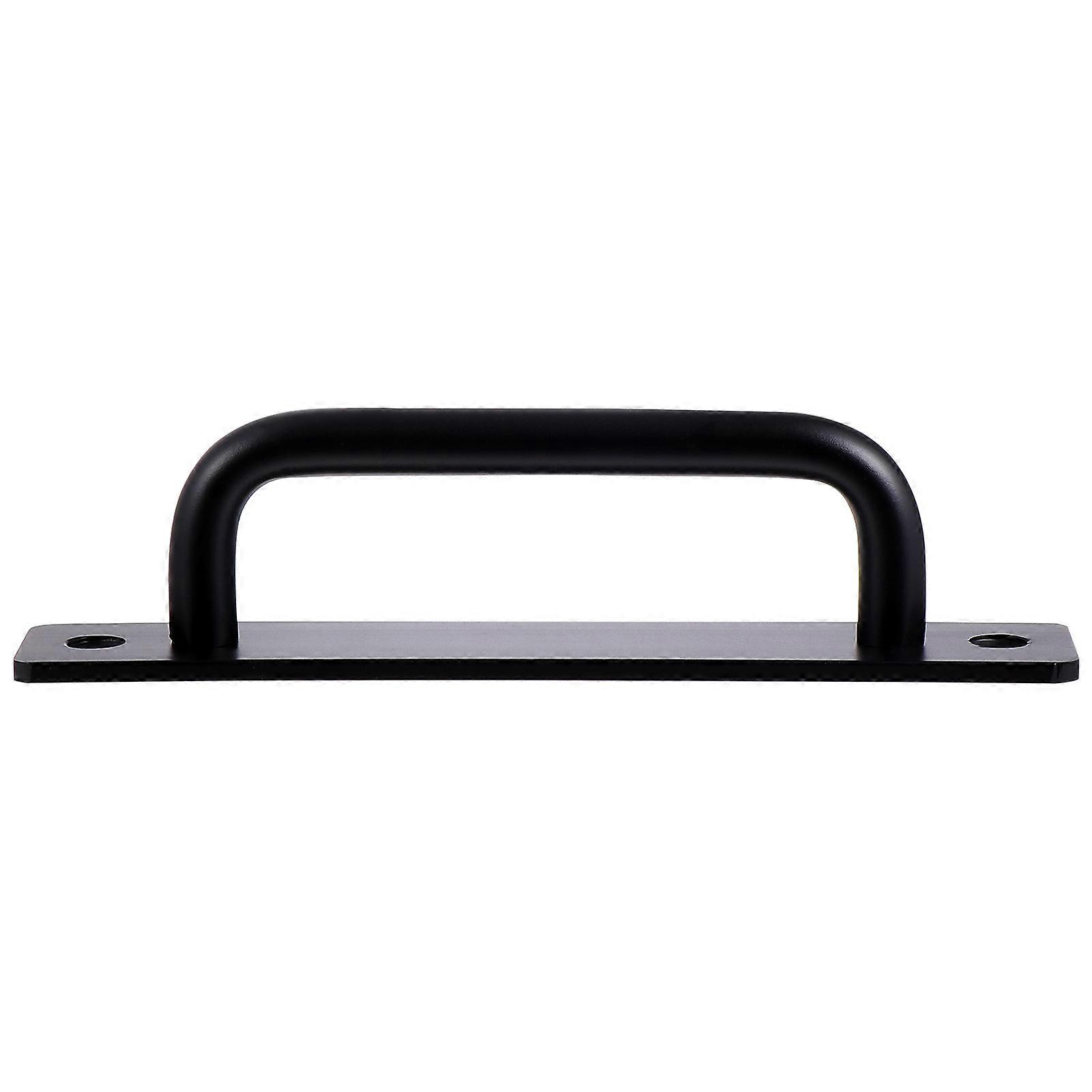 Barn Door Handle 1Set Black Durable Use Pull Handle For Warehouse Doors Easy To Install Practical Design