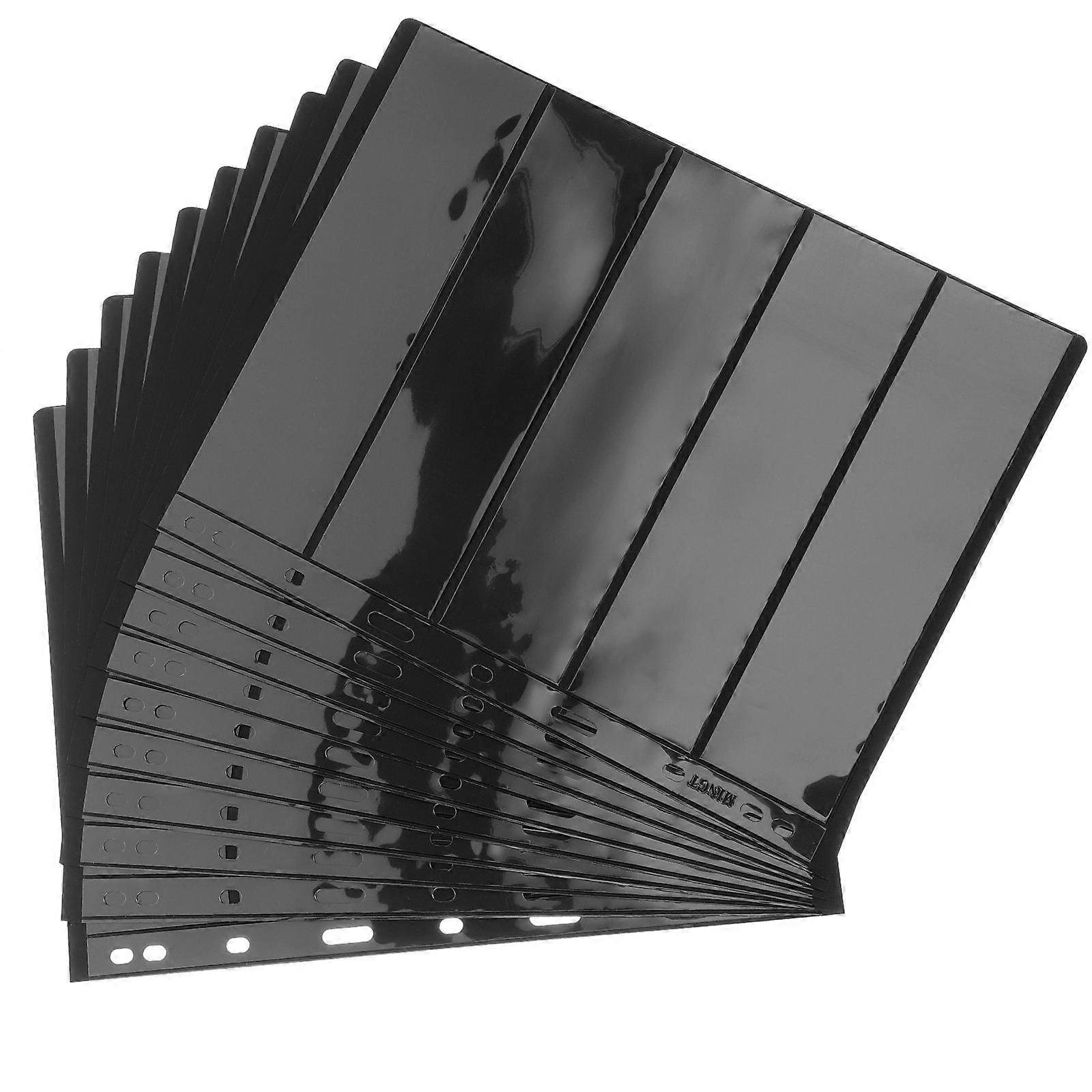 Storage Sheets For Stamp Collecting Cards And Game Cards 28x21.5cm Black Design 50Pcs