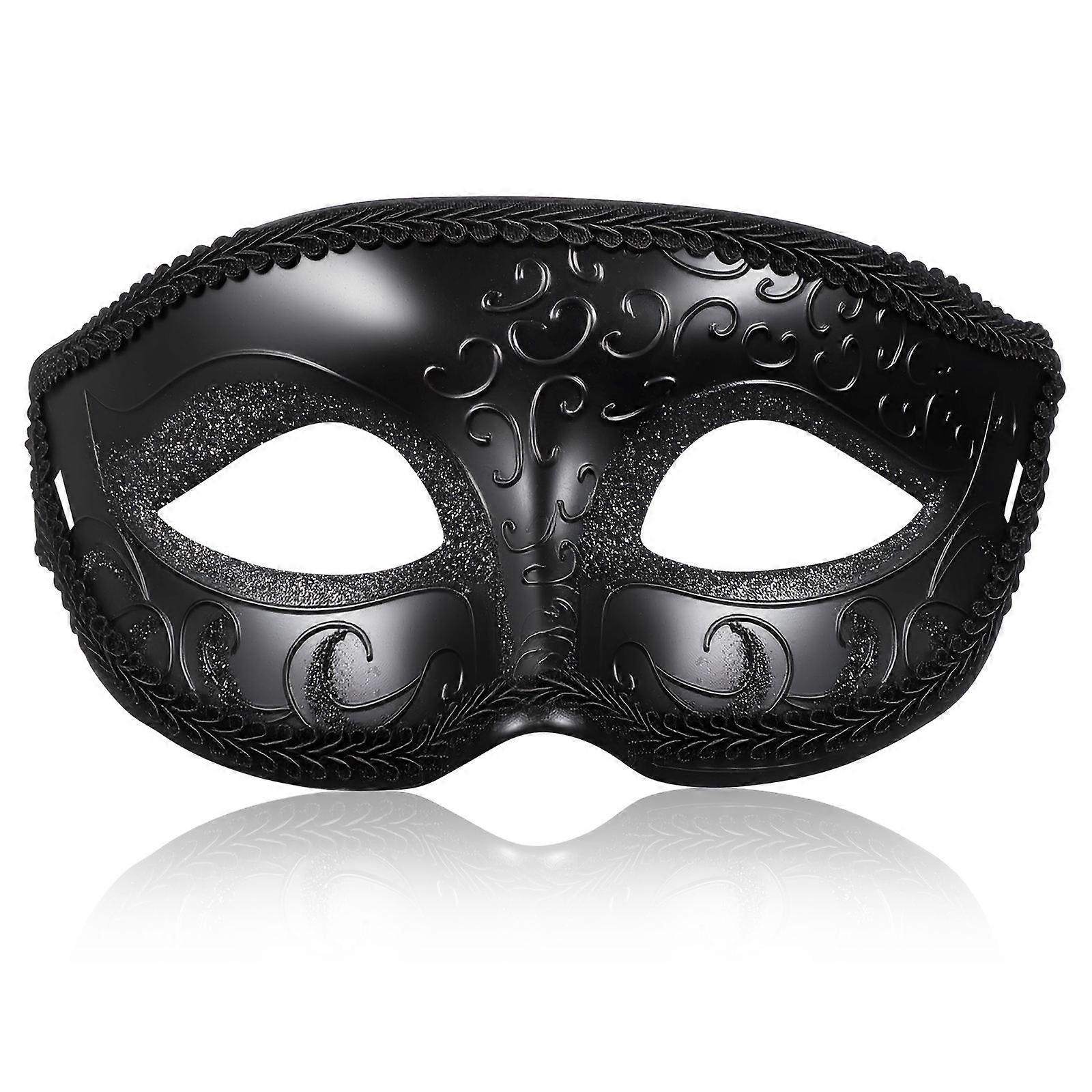 Halloween Masquerade Mask Plastic Mask for Party 3Pcs Black Accessory