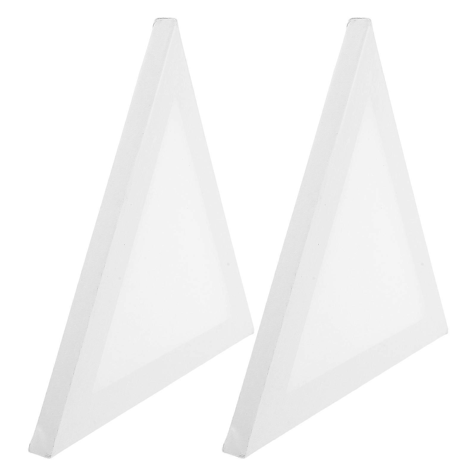 Irregular Oil Painting Frame 2Pcs Triangle Canvas Drawing Board for Student Artists Size 30cm White for Art Creation