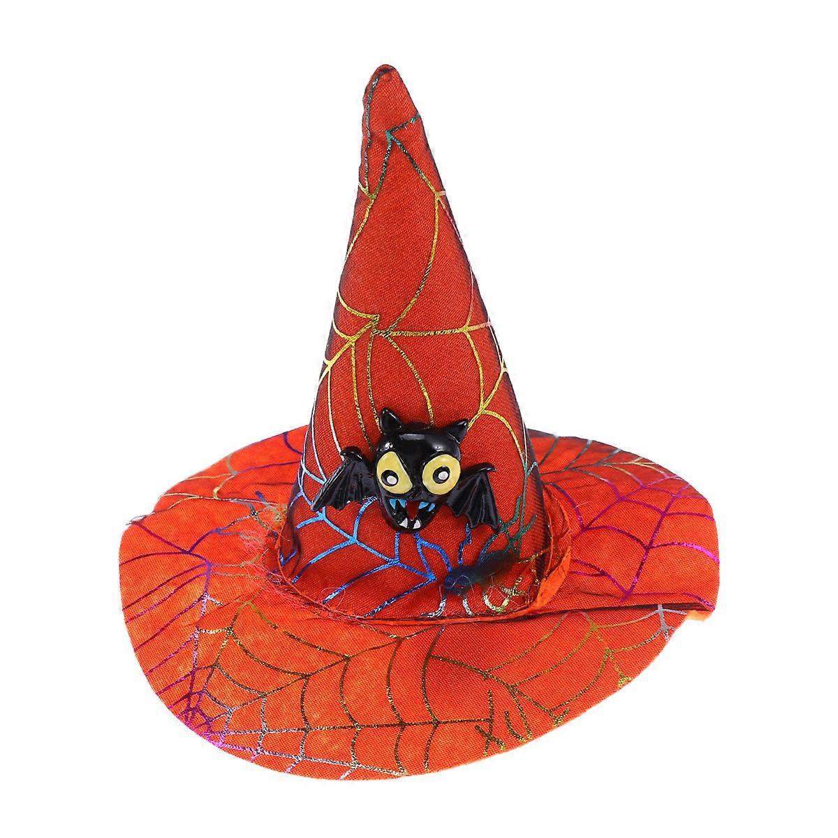 Pet Hat Cat Halloween Witch Hat for Party Cosplay 2Pcs Multi Design