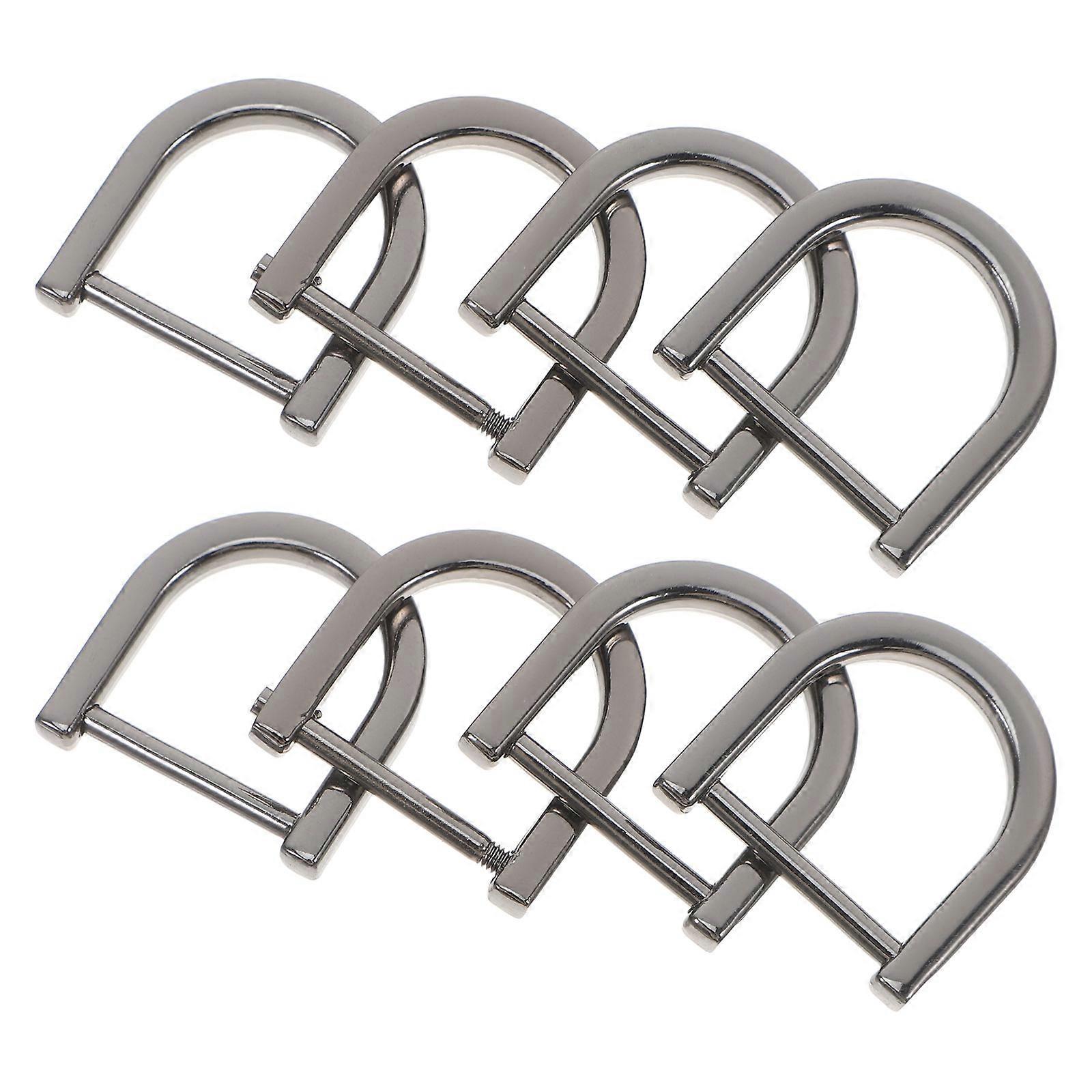 Black Zinc Alloy Mini D Ring Buckle for Bags 40Pcs Screw Design