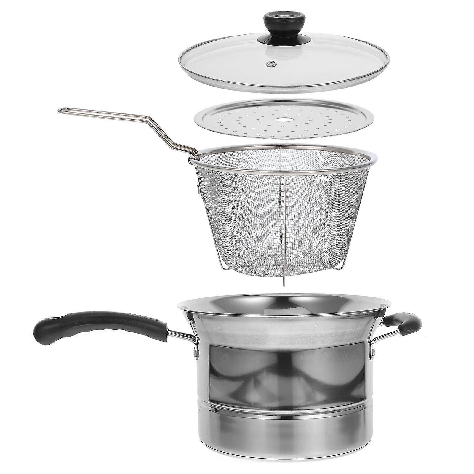 Stainless Steel Kitchen Saucepan for Cooking Multifunctional 1Set