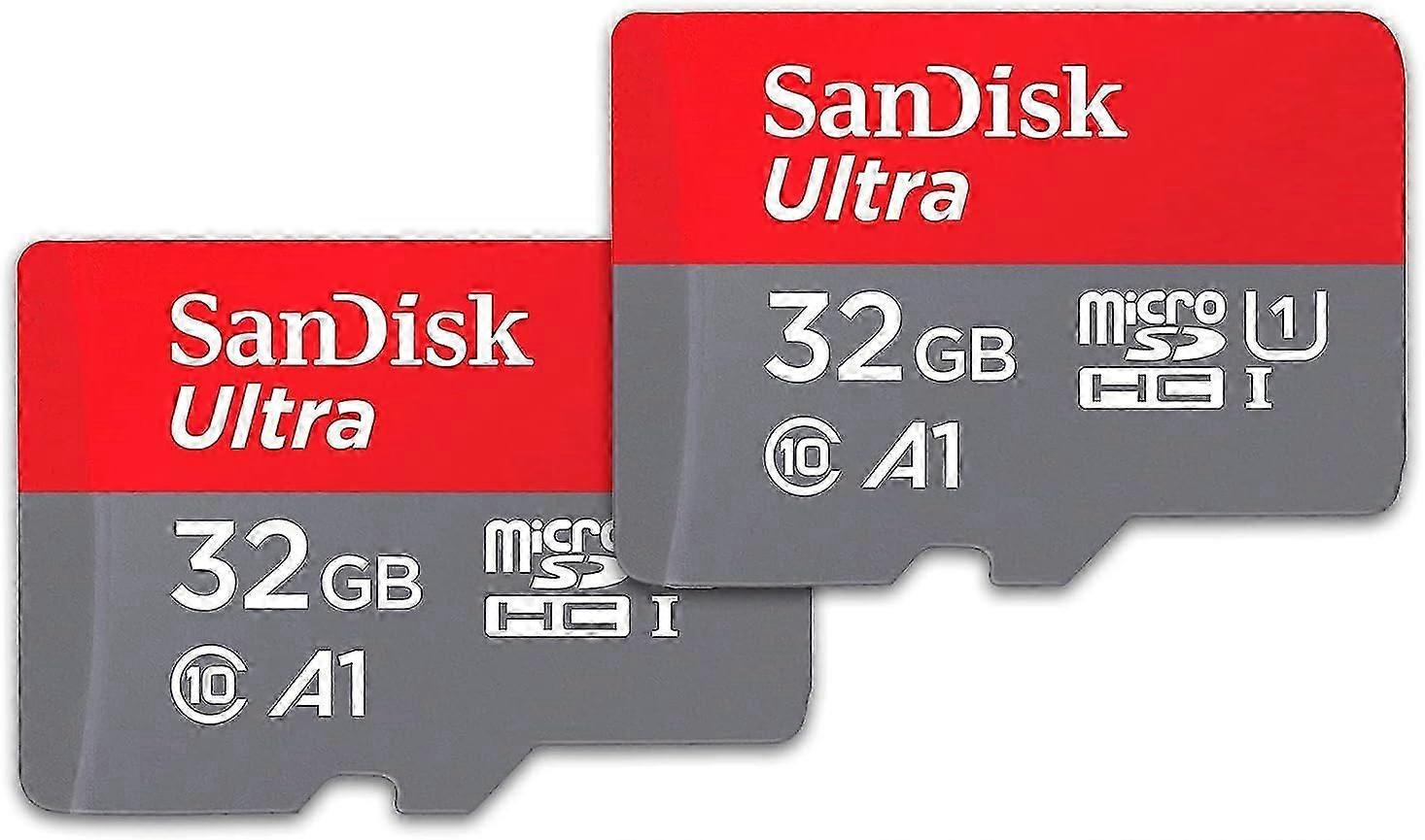 SanDisk 32GB 2-Pack Ultra microSDHC UHS-I Memory Cards (2x32GB) - SDSQUA4-032G-GN6MT