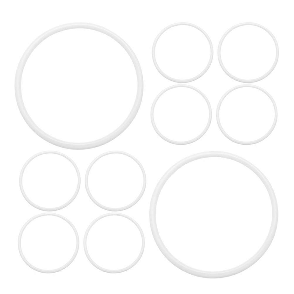 Plastic Rings for DIY Wreath Frame Crafting 40Pcs White Circle Hoops
