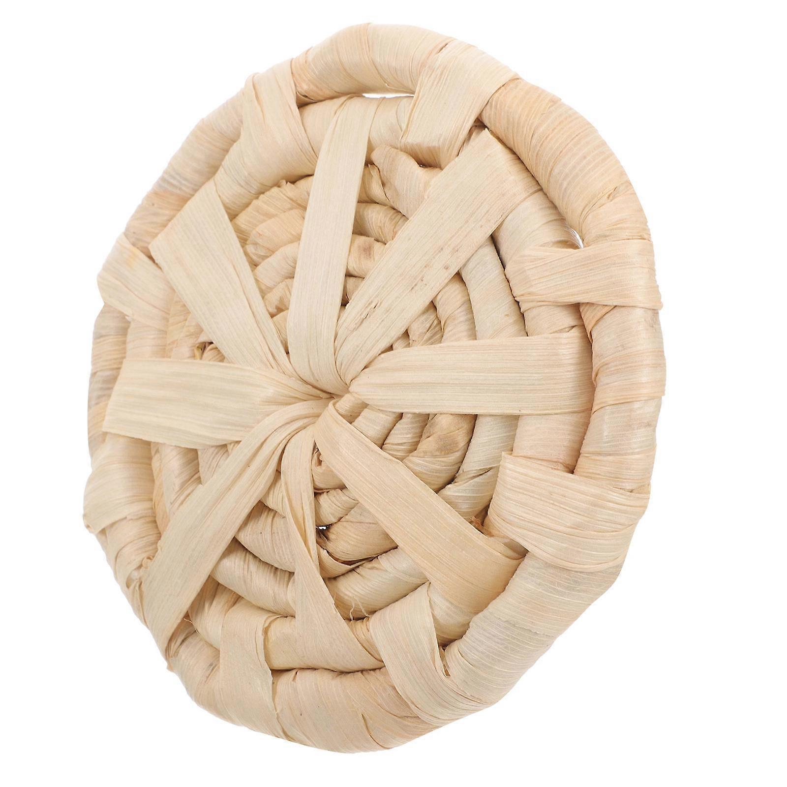 Beige Parrot Toy Bird Perch for Chewing 2Pcs Corn Material