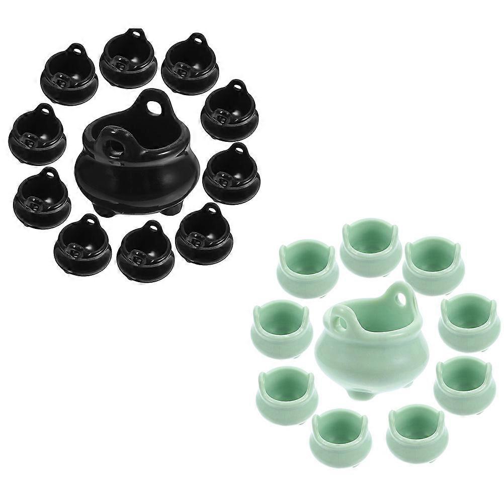 Plastic Mini Cauldron Pot for Halloween Decoration 40Pcs Assorted Color