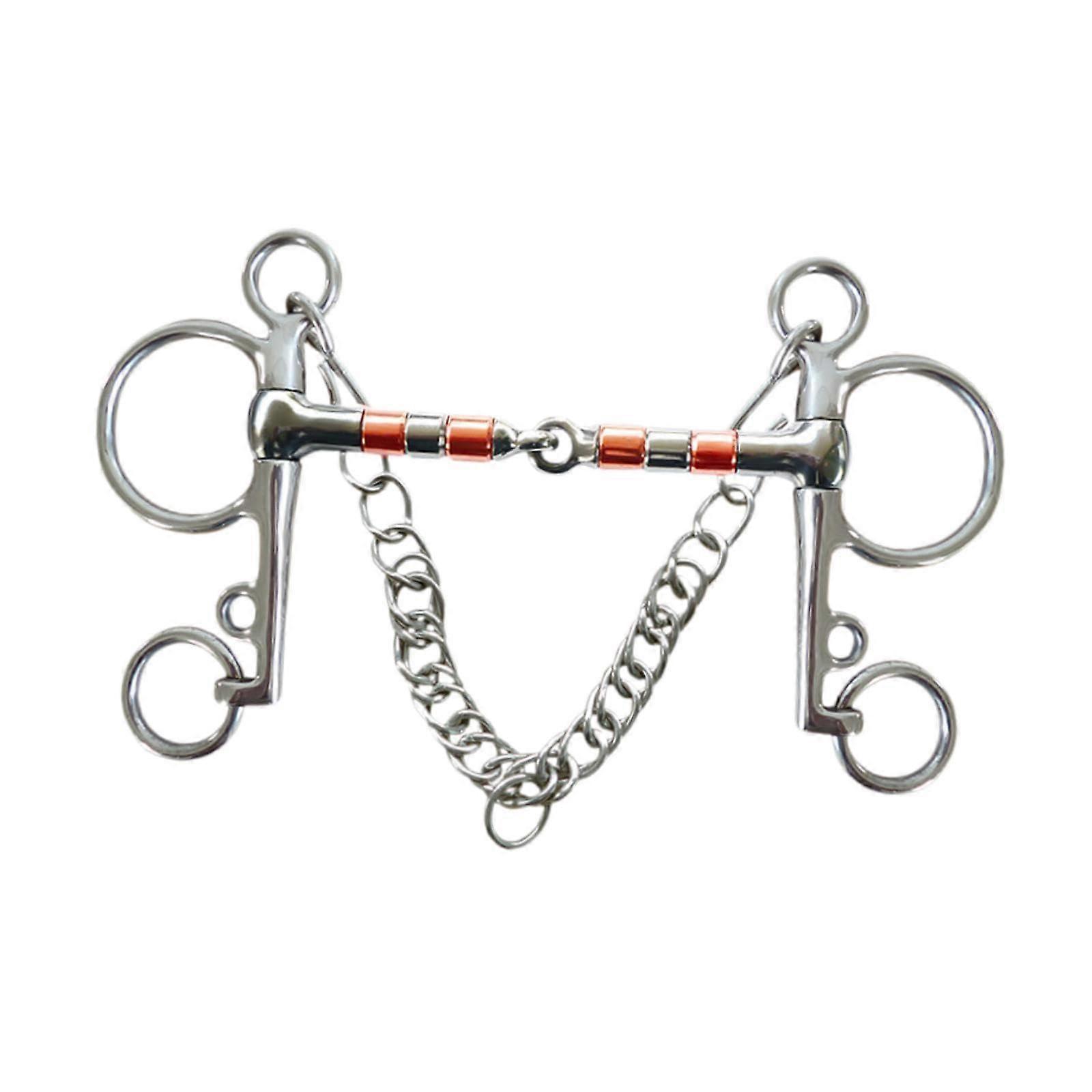 Horse Bit Full Cheek Snaffle Bit 135mm Rustproof Stainless Steel Silver Training Equestrian Equipment