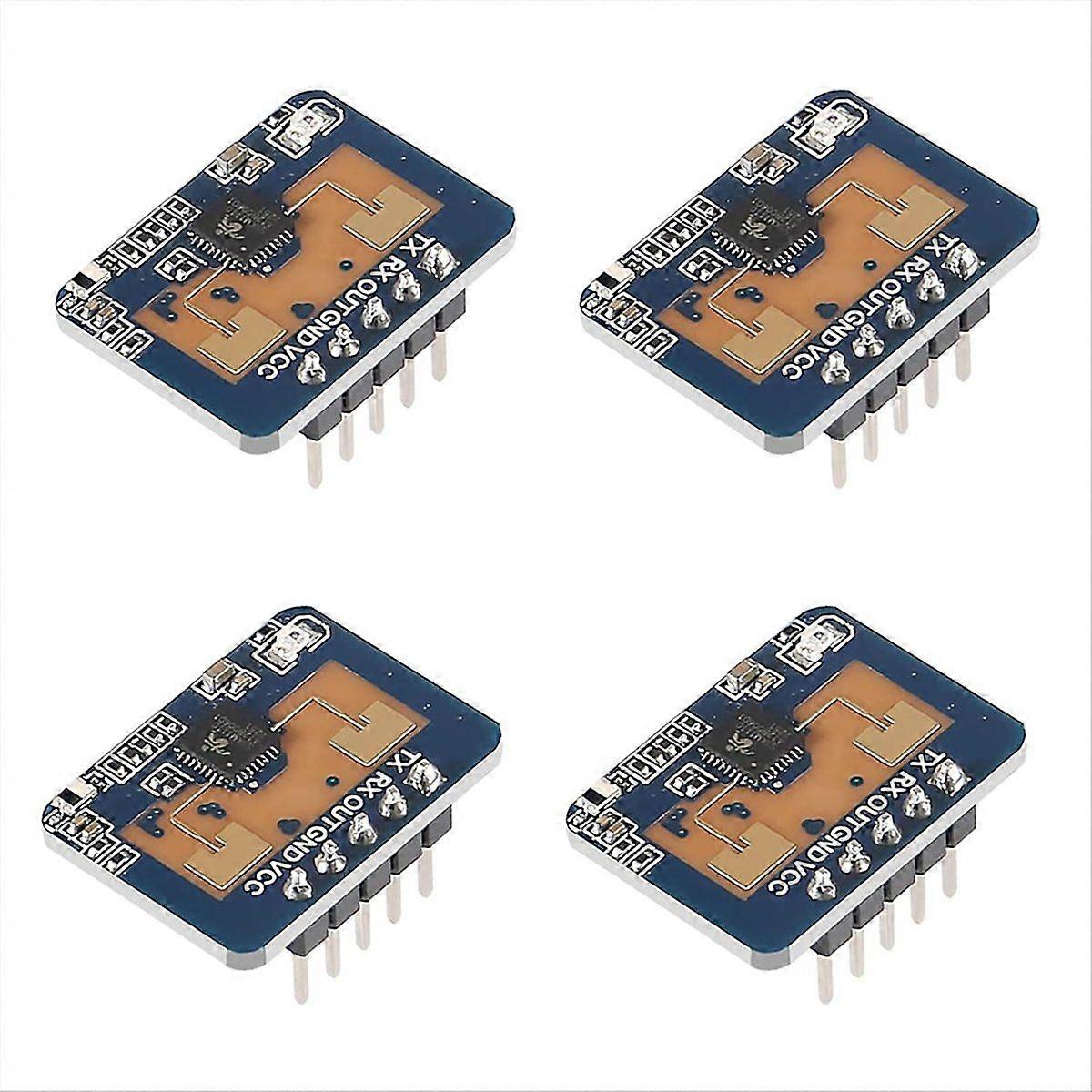4pcs LD2410C Human Presence Radar Sensor Module HLK-LD2410 Millimeter Wave Non-Contact 24GHz ISM Band Serial Port