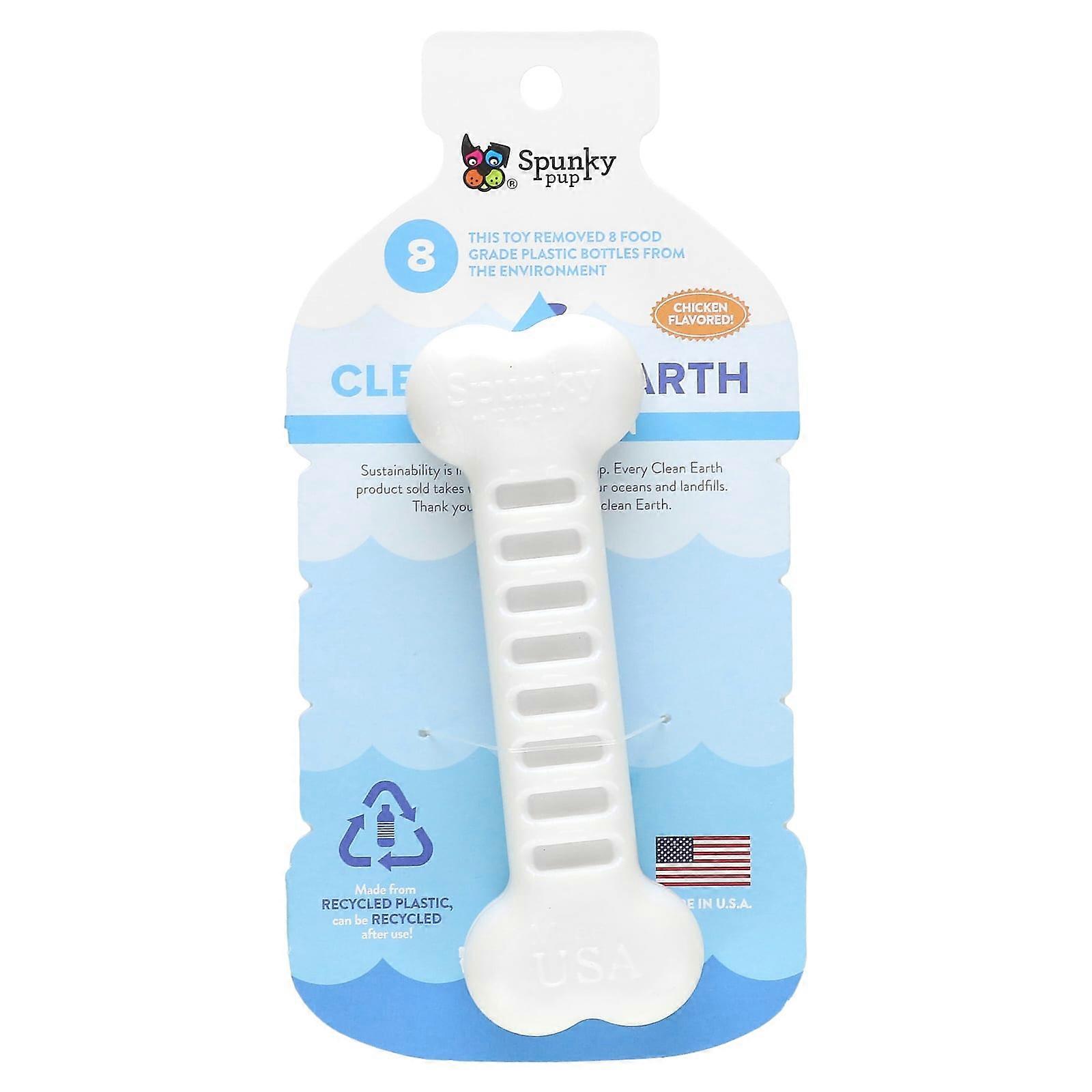 Clean Earth Hard Chews, Bone, Chicken, 1 Toy