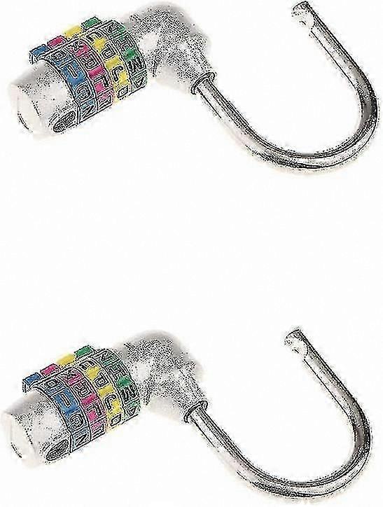 4-Dial Combination Padlock, 2 Pack, Silver, 4-Letter Code Security Lock