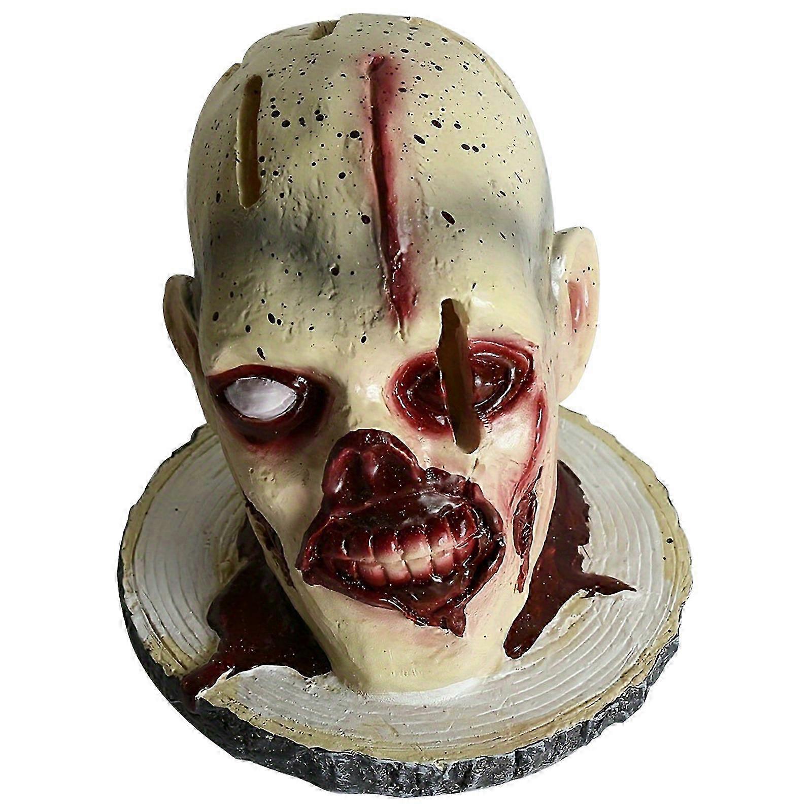 2025 Abstract Exotic Human Skull Kitchen Knife Holder With Log Base