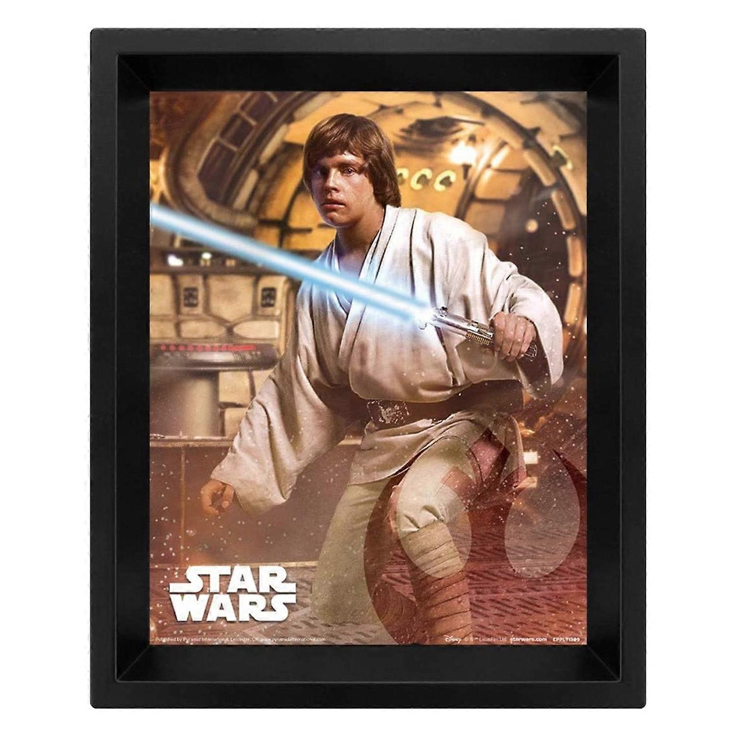 Star Wars Vader Vs Skywalker Luke Skywalker 3D-Linsenraster-Poster im Rahmen