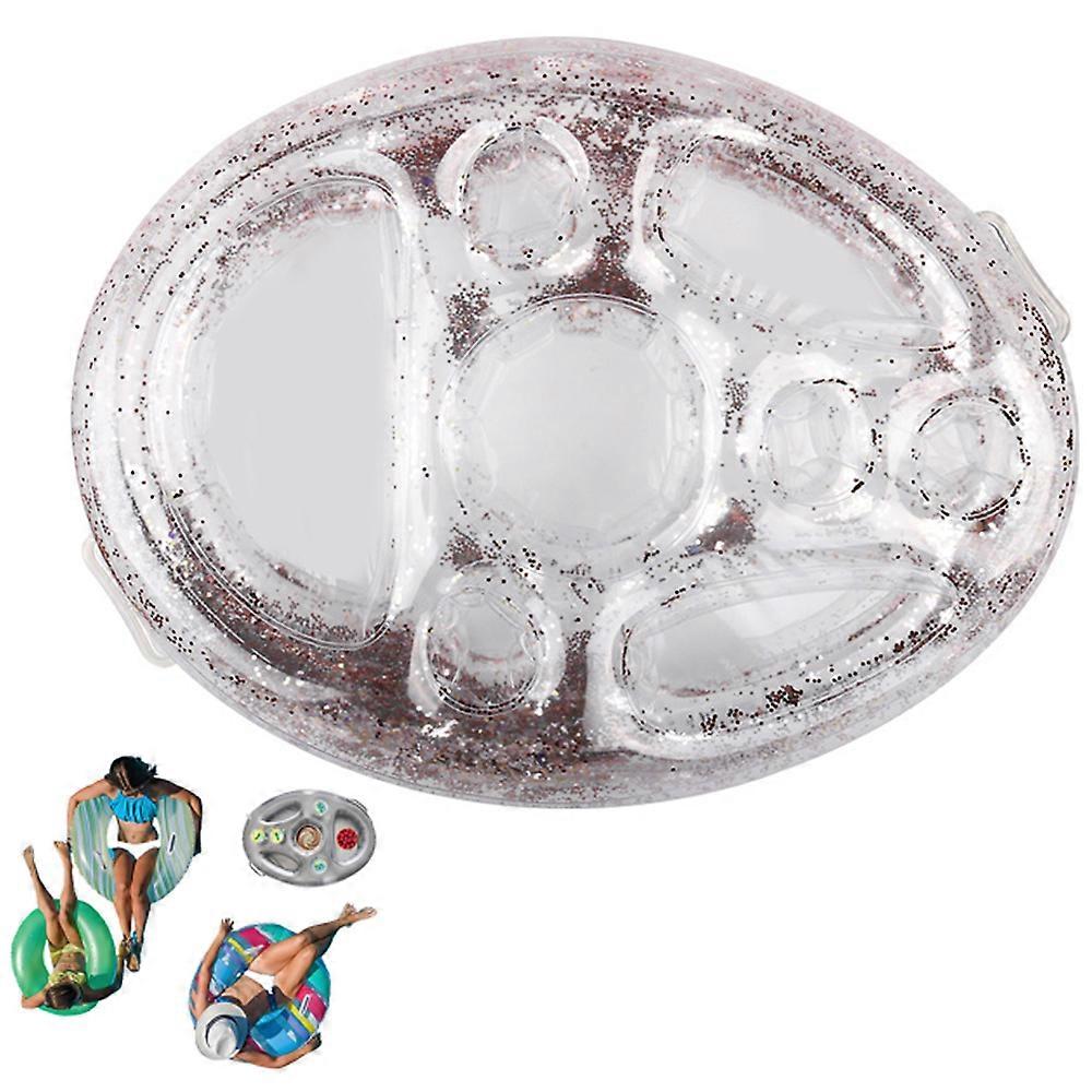 Inflatable Drink Holder Floating with 8 Holes for Pool Drink