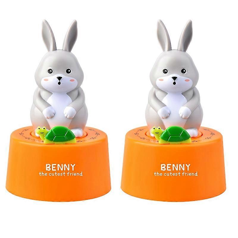 Kitchen Countdown Cartoon Animal Shape Mechanical Time Tool Student Study Exam Timing Tool Orange