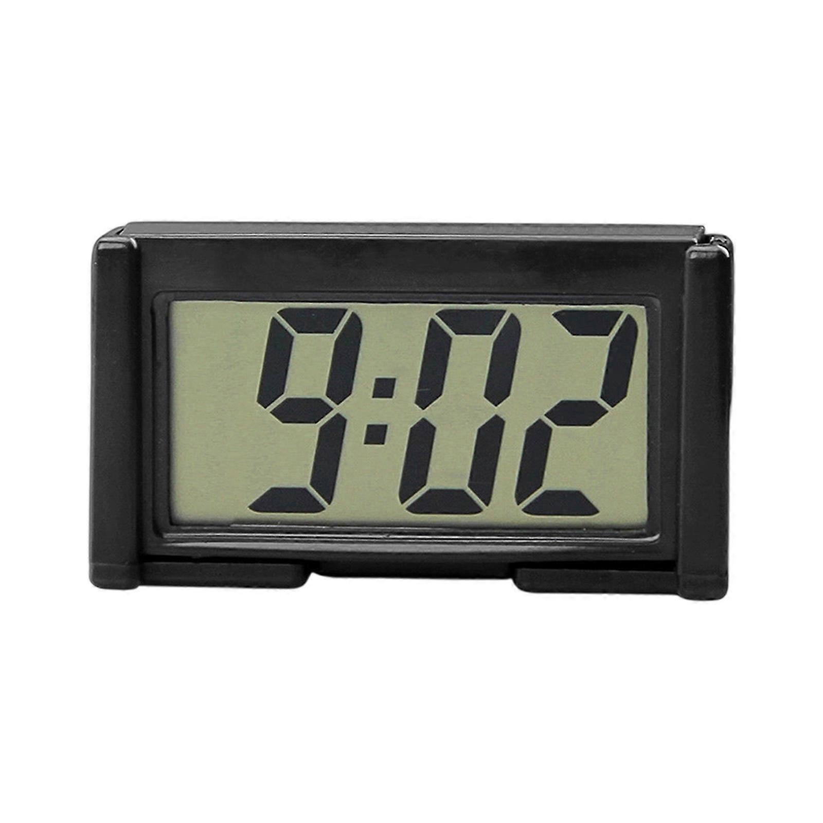 Mini Digital Electronic Clock Simple Setups Accurate Timekeeping Dashboard Mounted Clock for Vehicles Adhesive Backing Multicolor