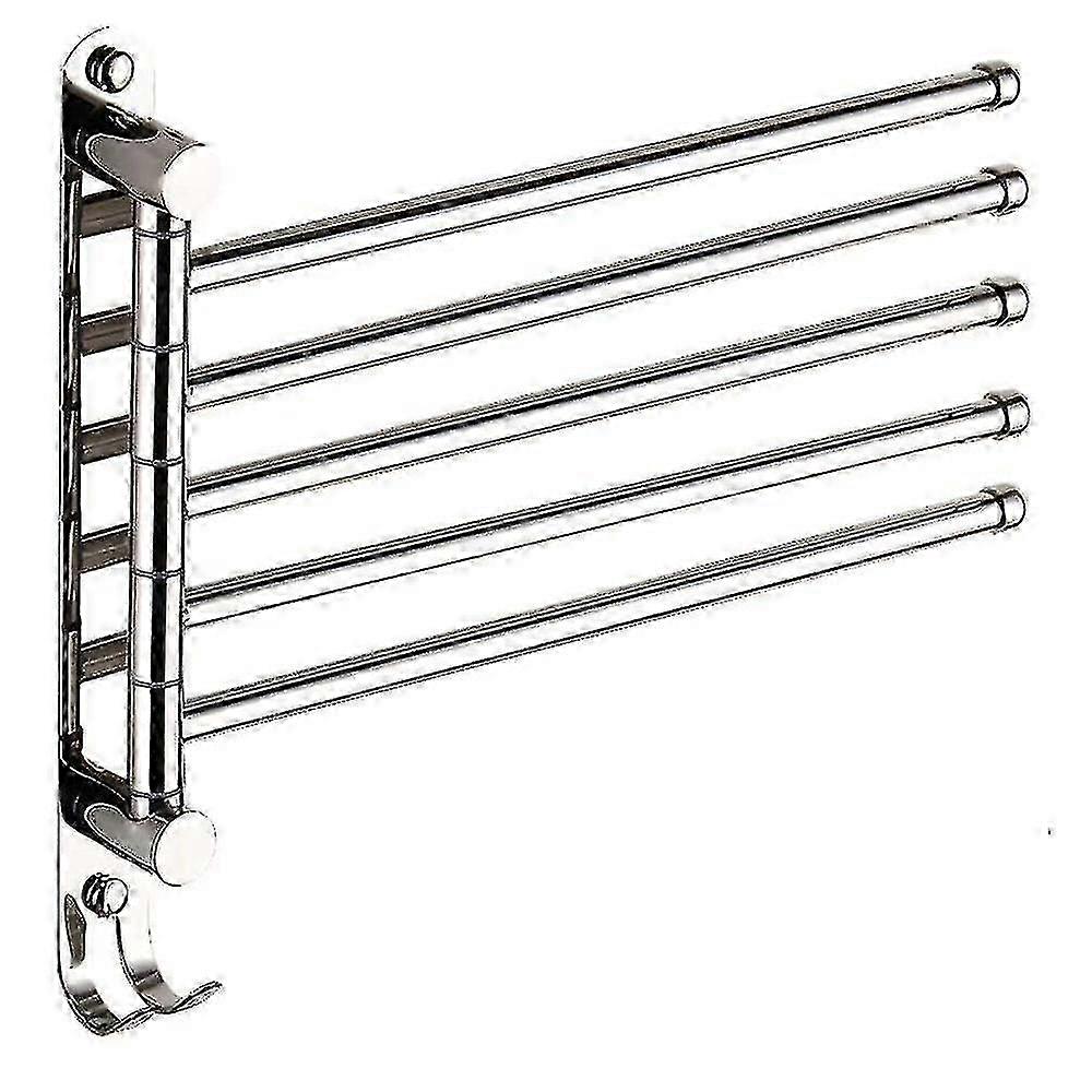 Rustfritt stål veggmontert svingbadekar håndklestang med arm,