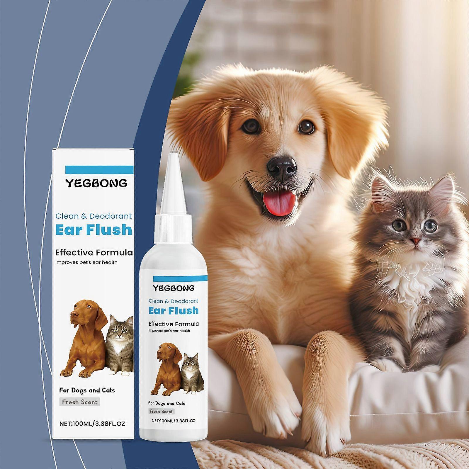 Yegbong Cat And Dog Ear Cleaner Is A Mild Earwax Remover With A Hypoallergenic Formula. It Is Suitable For Both Dogs And Cats To Relieve Ear Odor