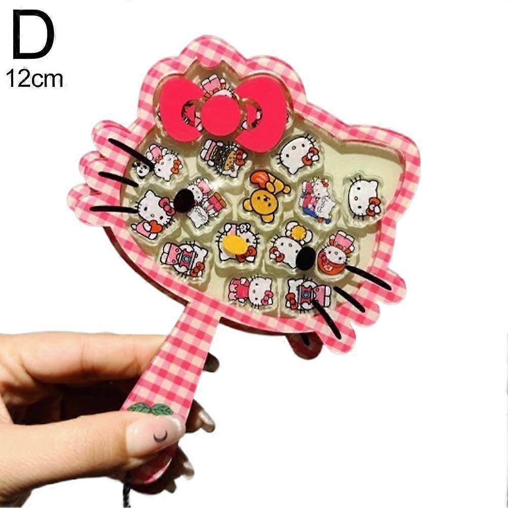 Cute Shake Design Mirror with Changeable Patterns Portable Vanity Compact for Girls